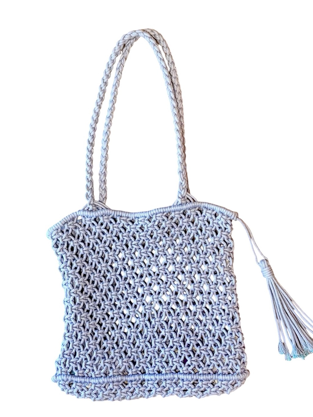 Aerie Blue Crochet Bag NWOT